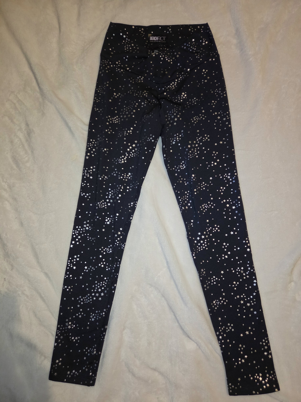 Beach Riot Navy Star-Print Leggings